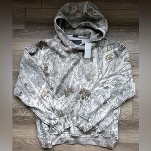 Abercrombie & Fitch Light Silvery-Gray Plush Hoodie